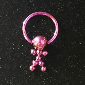 16g, Unisex, Pink, Ball Captive Hoop BCR